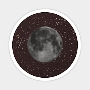 Pixelated Moon Magnet